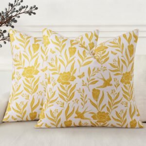 Eclipse Innovation Spring Floral Throw Pillow Covers 18x18 Set of 2