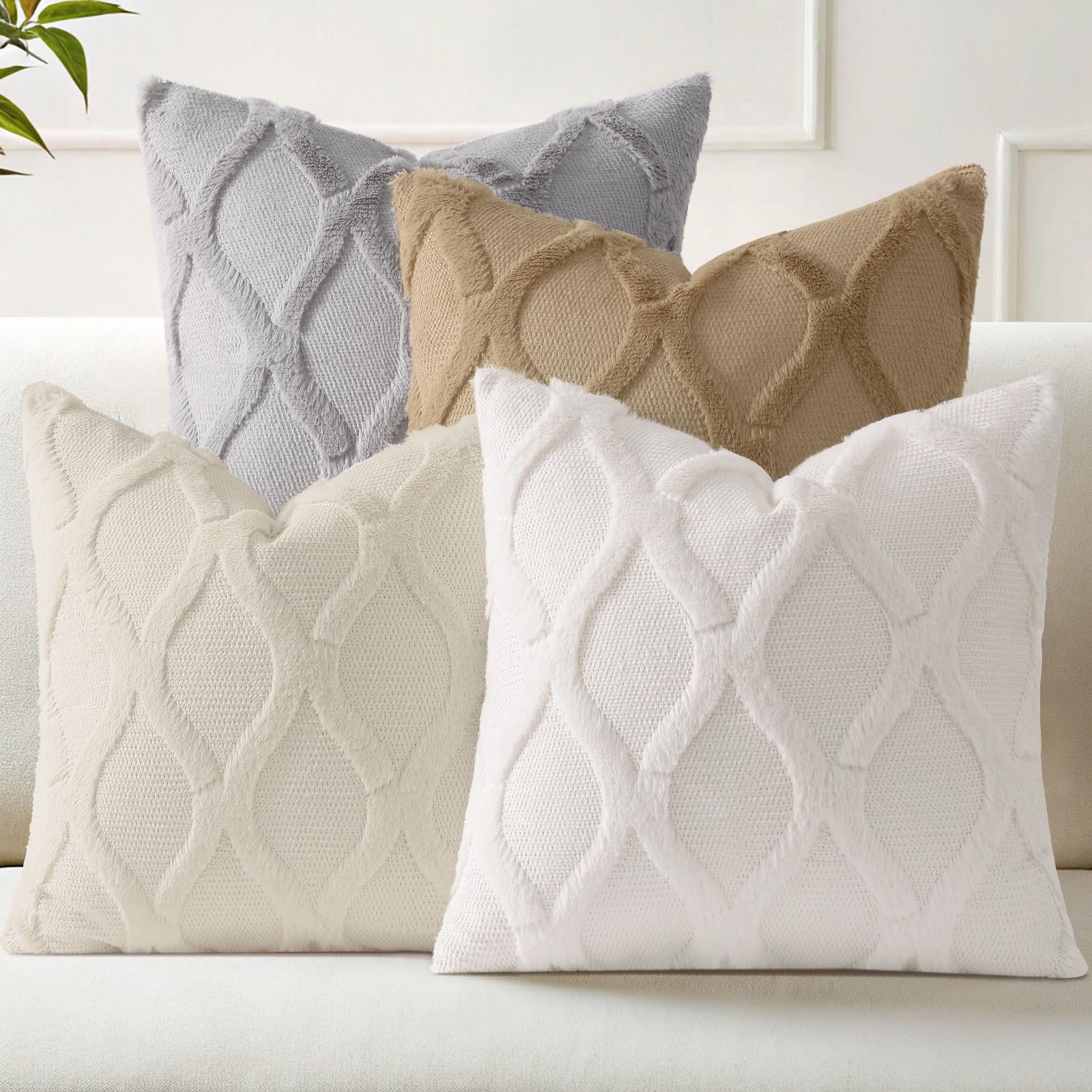 Eclipse Innovation Spring Set of 4 Throw Pillow Covers 18x18 Inch - Image 3