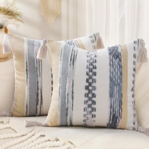 Eclipse Innovation Boho Decorative Throw Pillow Covers 18x18 Set of 2