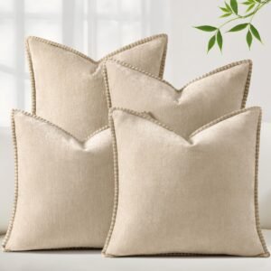 Eclipse Innovation Set of 4 Spring Throw Pillow Covers 18x18 Inch